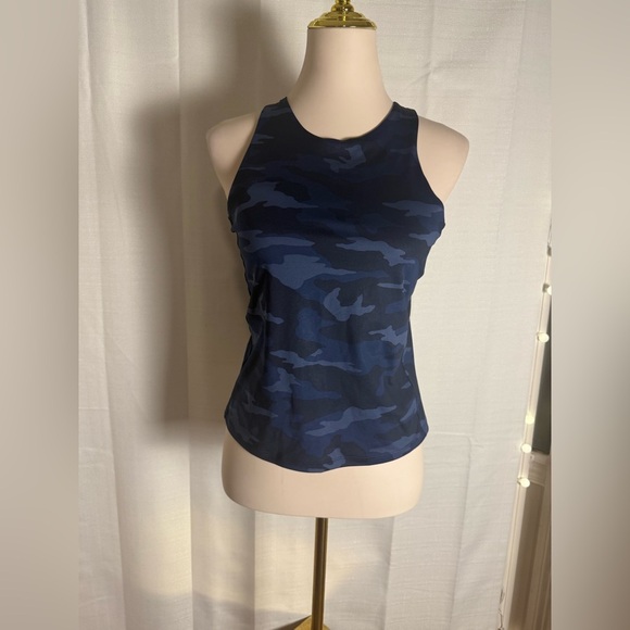 Athleta Blue Fitted Sleeveless Tank Top - Picture 1 of 8